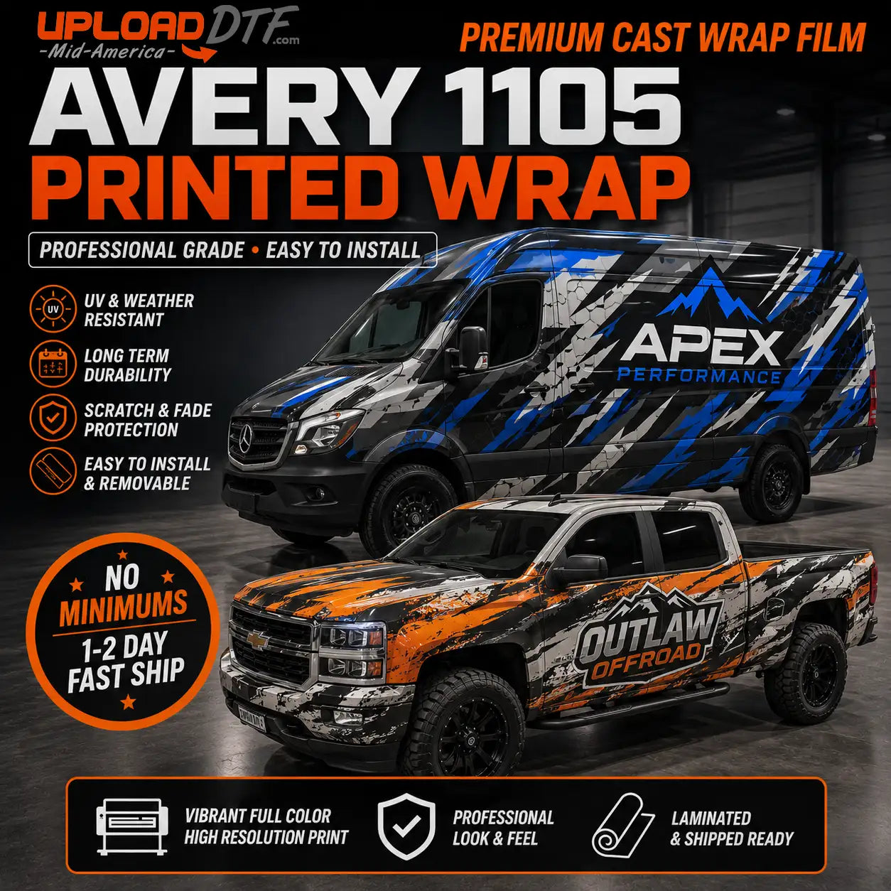 Printed Wrap Film with UV Lamination MP1105 and 1360z