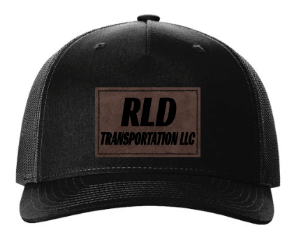 Custom leatherette hat patch laser engraved heat press adhesive - UploadDTF