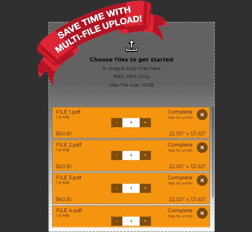 DTF gang sheet standard upload price by the inch order custom transfers - UploadDTF