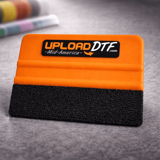 Felt UV applicator squeegee for UV DTF tumbler wrap and hard surface transfer installation - UploadDTF