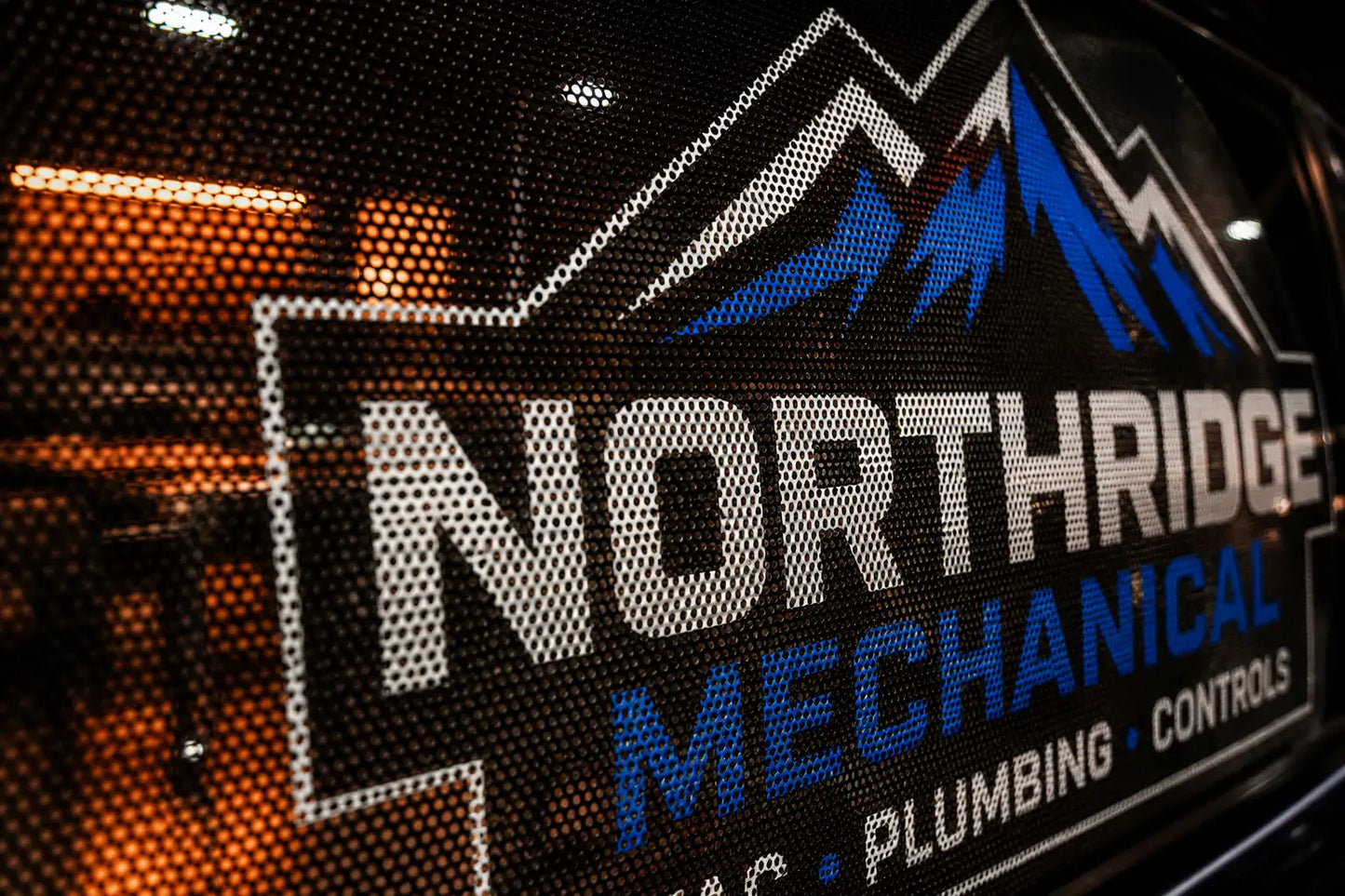 Perforated Window Vinyl Custom Printed - 50/50 One-Way Vision